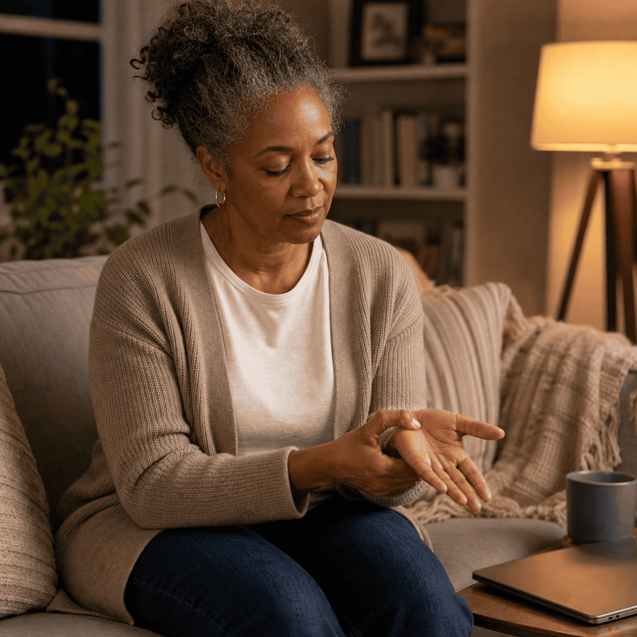 acupressure for burnout lifestyle self-care scene