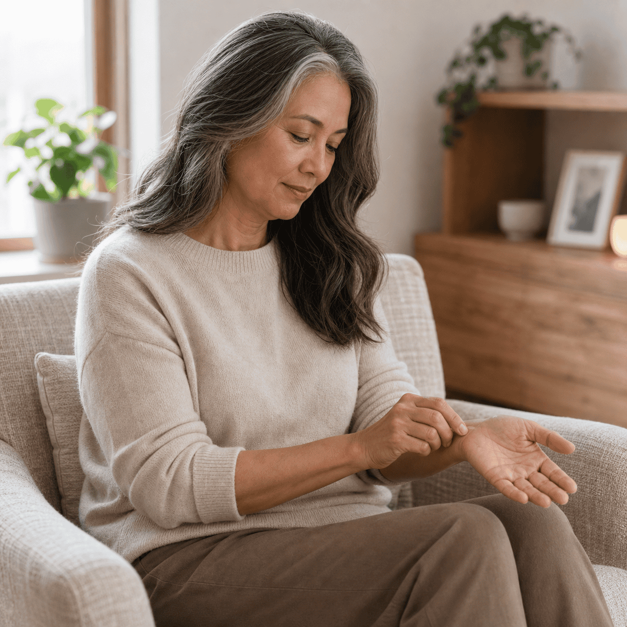 acupressure for elderly lifestyle self-care scene