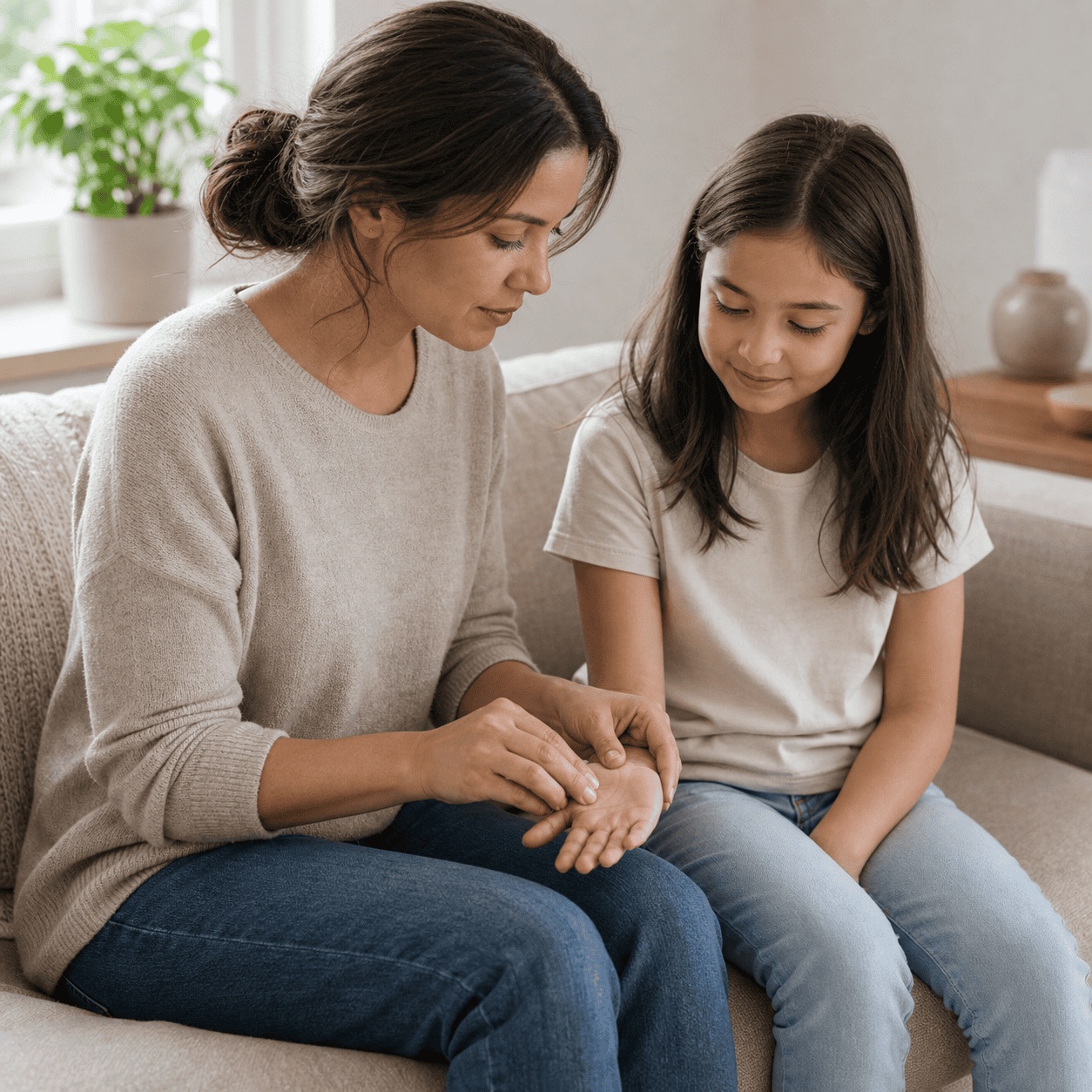 acupressure for kids lifestyle self-care scene