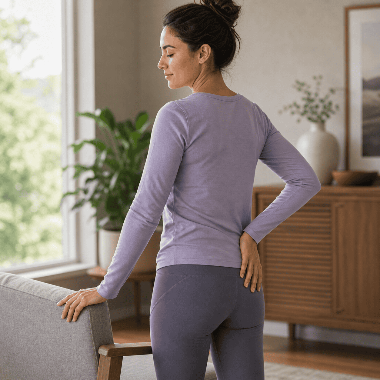 acupressure for SI joint pain lifestyle self-care scene