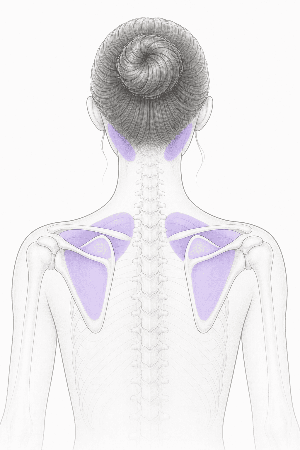acupressure for tech neck pressure point locator illustration
