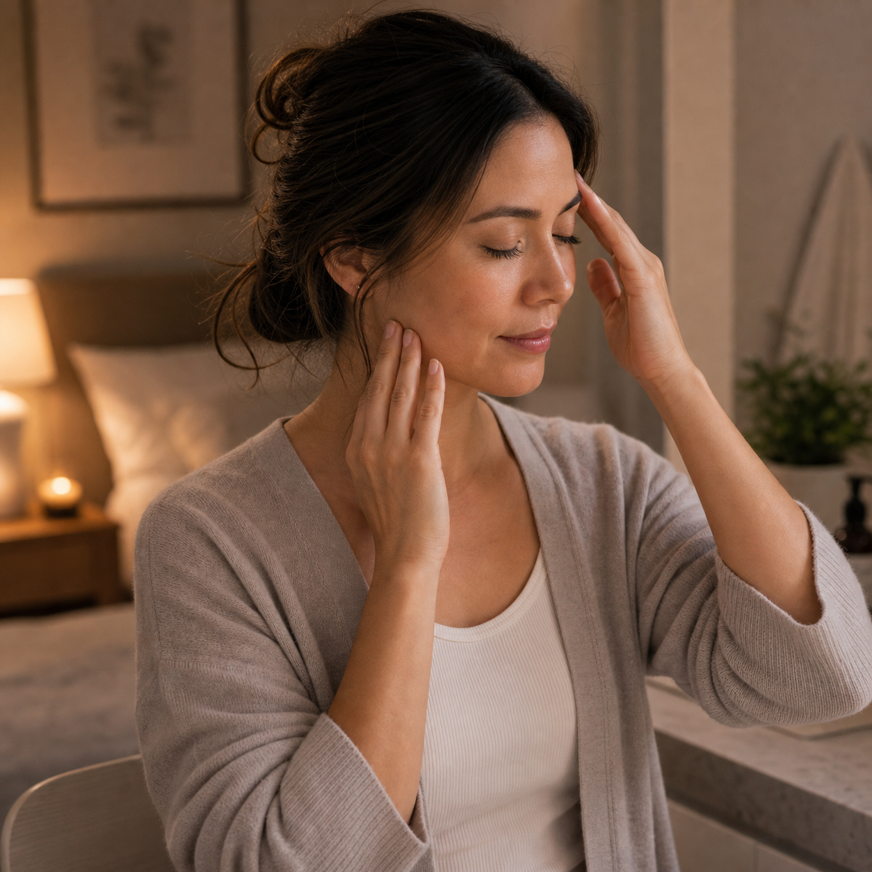 acupressure for teeth grinding lifestyle self-care scene