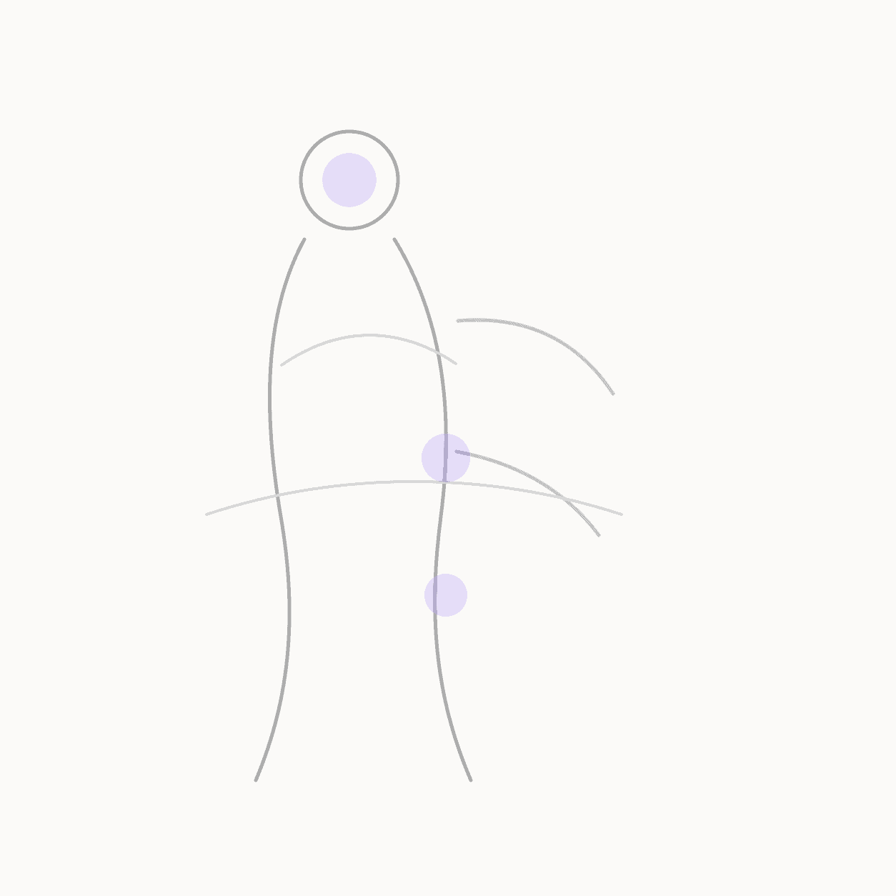 bedtime acupressure routine locator illustration