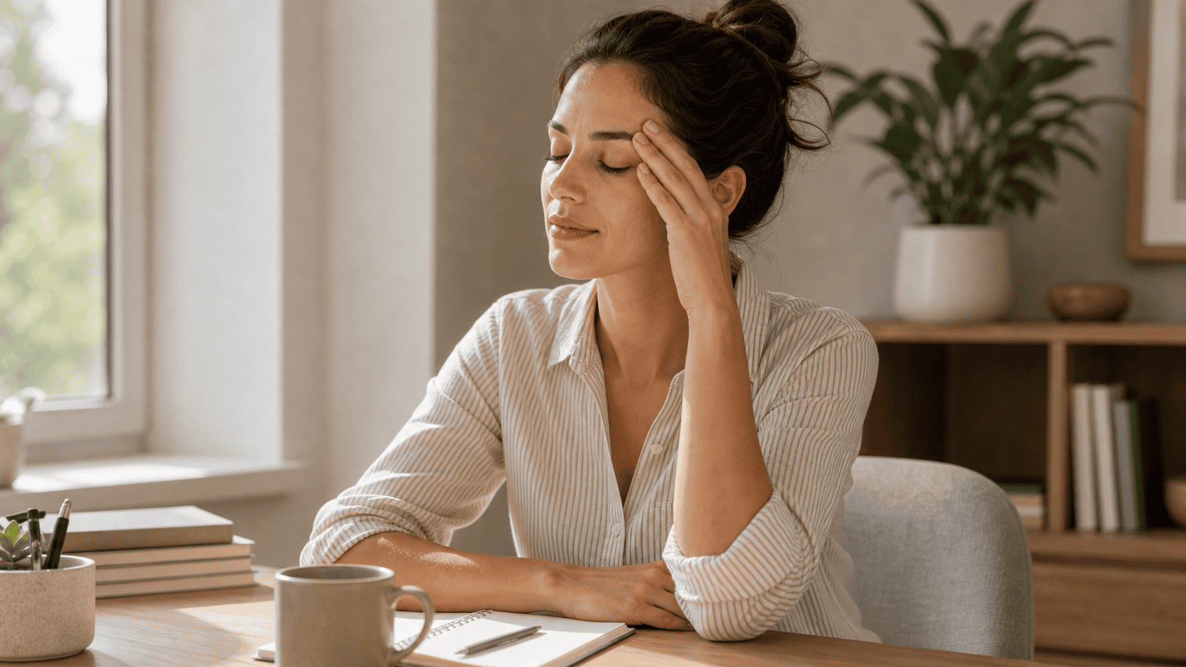 pressure points for headache behind eyes lifestyle self-care scene