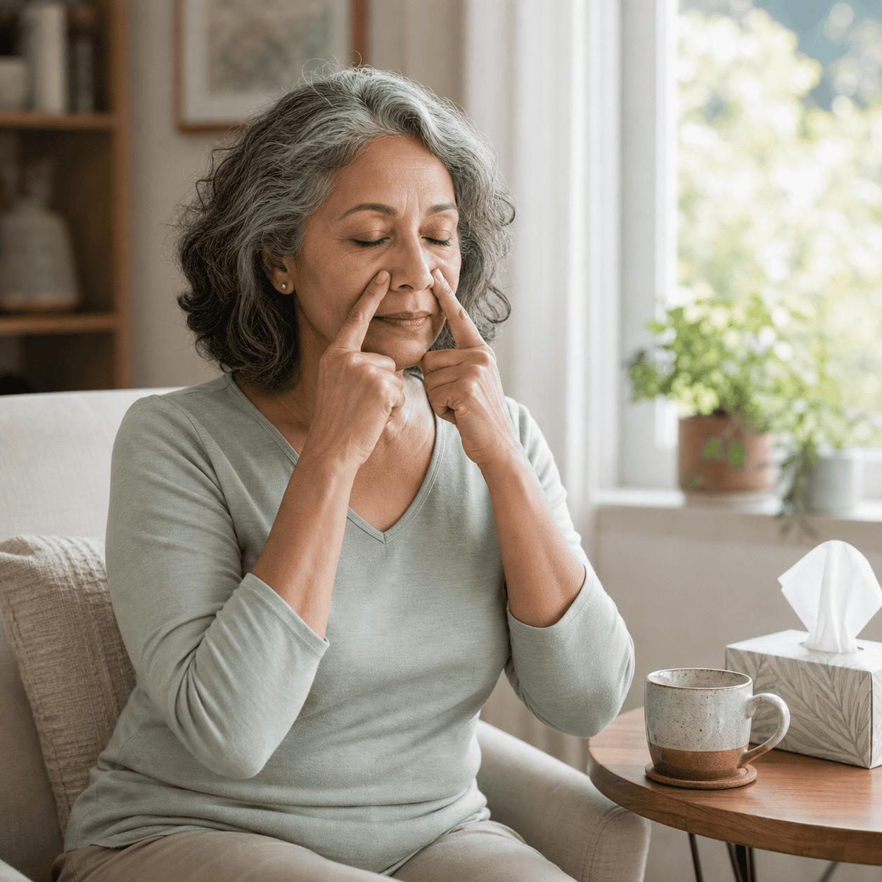 pressure points for mucus drainage lifestyle self-care scene