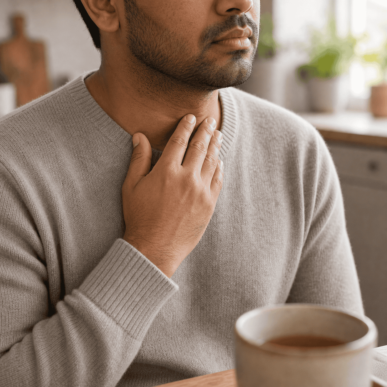 pressure points for sore throat cold practical self-care technique