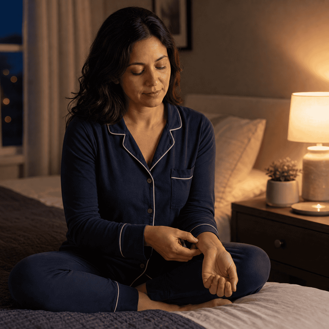 pressure points to fall asleep fast lifestyle self-care scene